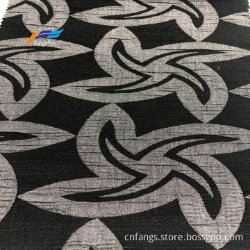Polyester Fukuro Jacquard Abaya Formal Black Fabric